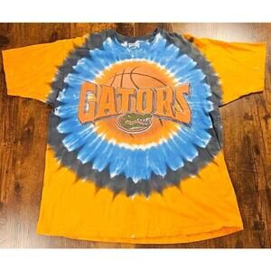 Liquid Blue University Of Florida Gators Basketball College T Shirt Tie-Dye Sz L